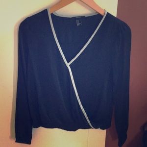 Forever 21 Long Sleeve Silky Blouse
